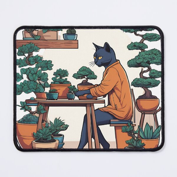 Item preview, Cat Person Working On Bonsai Sigma Cat designed and sold by PhilosophicalG.