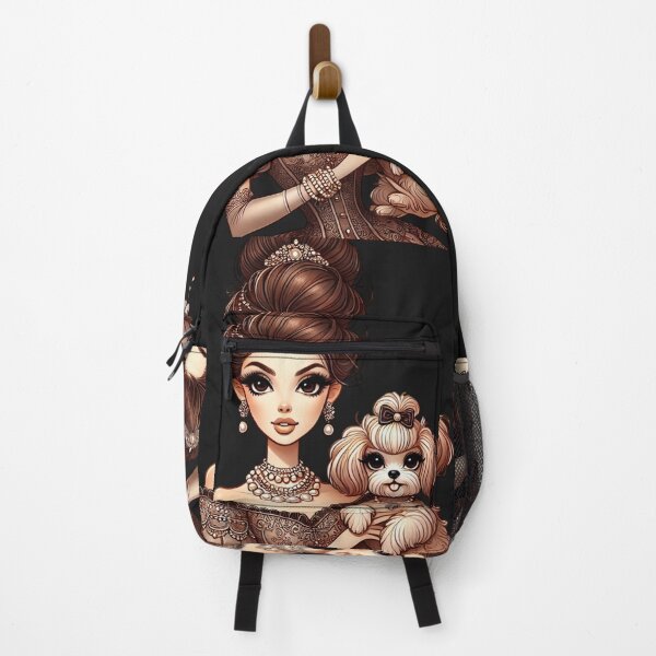Item preview, Glamorous Lady and Her Dog - Cartoon-Style Design designed and sold by Desireehaz.