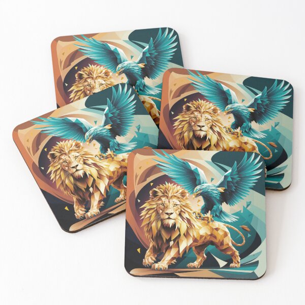Item preview, Geometric eagle and lion designed and sold by FusiTink.