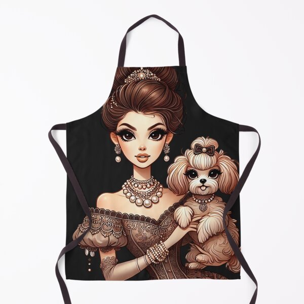 Item preview, Glamorous Lady and Her Dog - Cartoon-Style Design designed and sold by Desireehaz.
