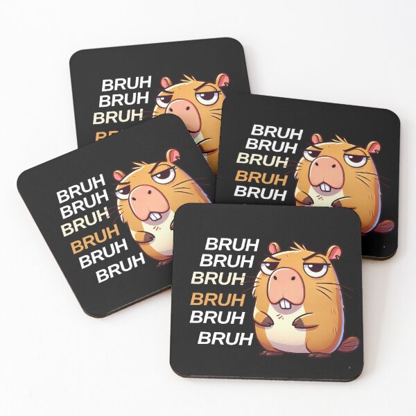 Item preview, Cute Capybara Bruh Funny Meme designed and sold by Whimsy Pop.