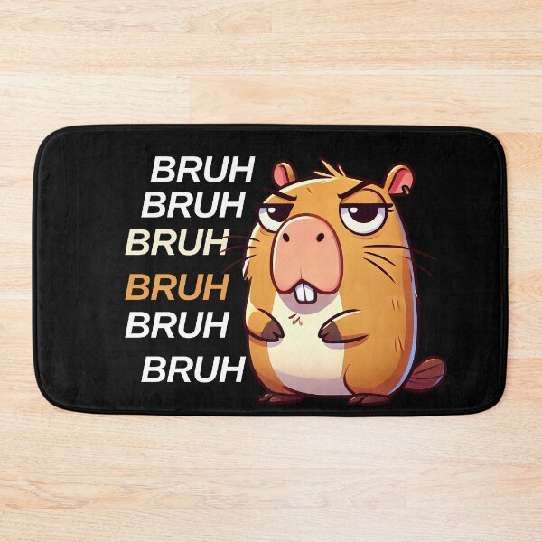 Item preview, Cute Capybara Bruh Funny Meme designed and sold by Whimsy Pop.