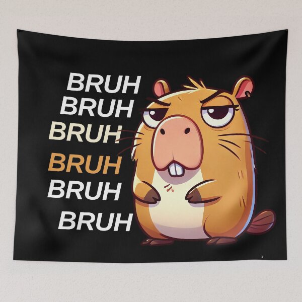 Item preview, Cute Capybara Bruh Funny Meme designed and sold by Whimsy Pop.