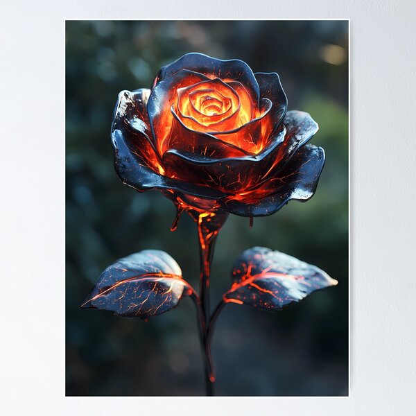 Item preview, Magic Rose Metal Print designed and sold by happylivingz.