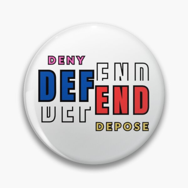 Artikelvorschau, Rot, Blau DENY DEFEND DEPOSE Kombination entworfen und verkauft von Dreamsheaven.