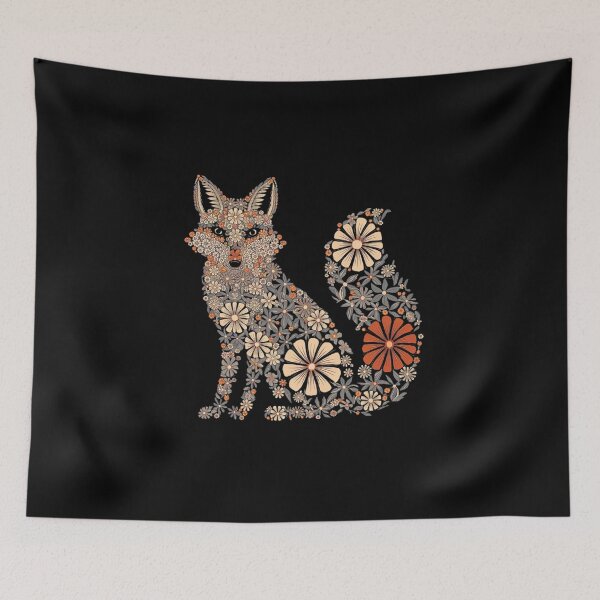 Item preview, Floral Fox Art - Nature-Inspired Animal Illustration designed and sold by love3617.