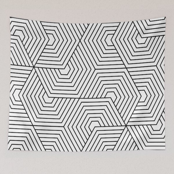 Item preview, Fine Geometrical black and white Pattern Pillow and Home Decor designed and sold by paulo silveira.