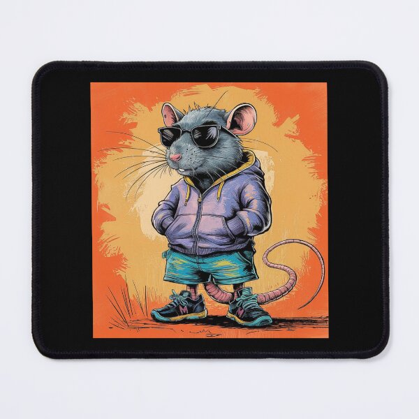Item preview, Cool Street Style Rat in Hoodie and Sunglasses designed and sold by love3617.