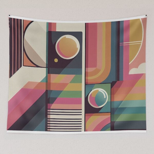 Item preview, Background in 60s, 70s, 80s style. Wallpaper or poster blank designed and sold by anytka.