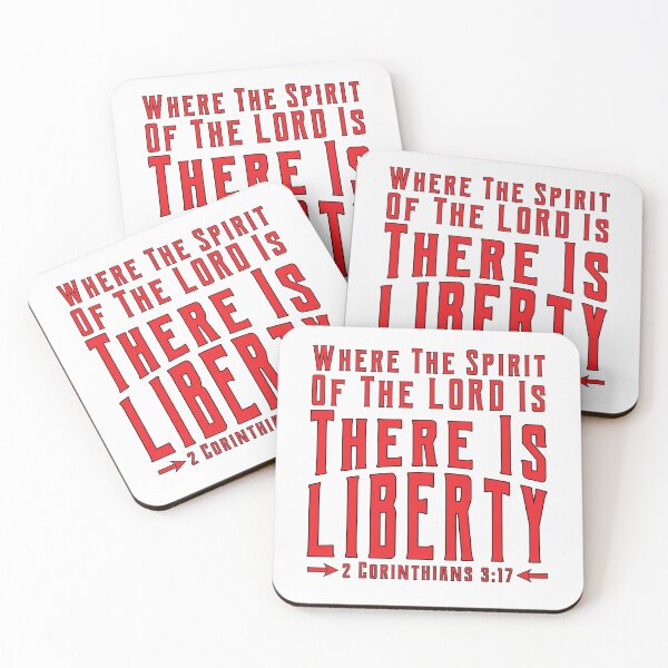 Item preview, Where The Spirit Of The LORD Is There Is Liberty, 2 Corinthians 3:17, Bible Verse from the King James Bible, KJV designed and sold by Angela Dow.