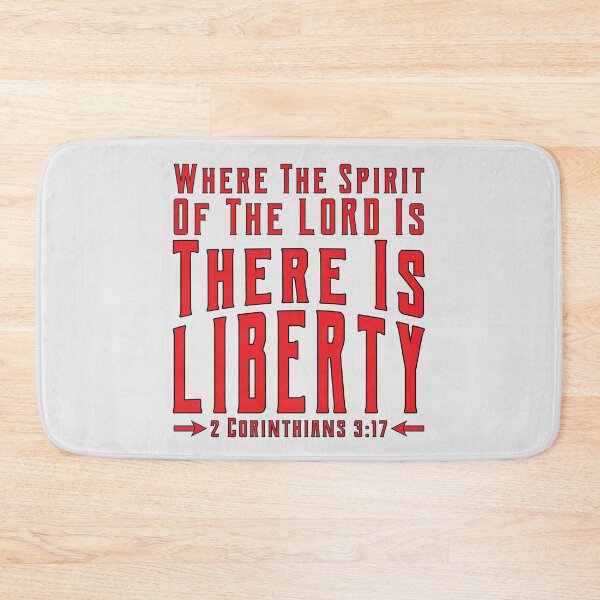 Item preview, Where The Spirit Of The LORD Is There Is Liberty, 2 Corinthians 3:17, Bible Verse from the King James Bible, KJV designed and sold by Angela Dow.