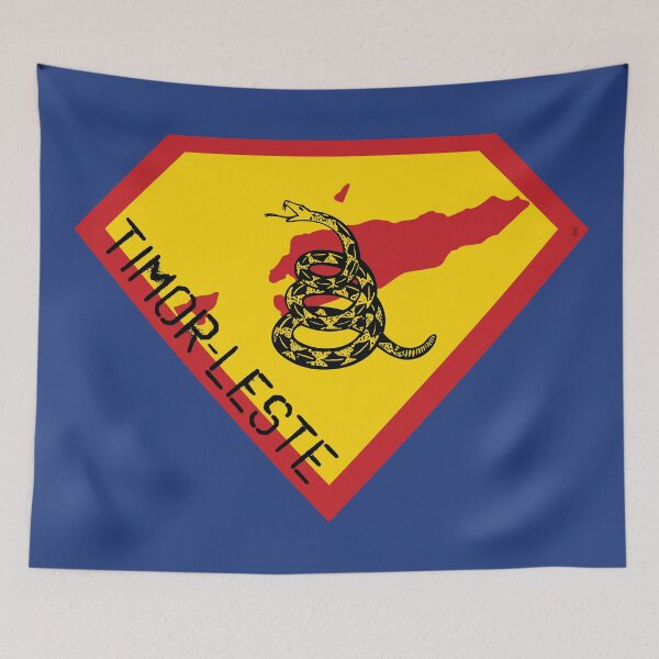 Item preview, TIMOR-LESTE SHIELD - Freedom Is The Superpower -  Gadsden Snake Flag - Dont Tread On Me SUPERHERO spellout design designed and sold by pelagio.