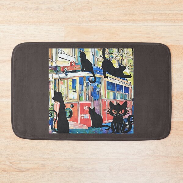 Item preview, Tram for cats  designed and sold by wallartofmio.