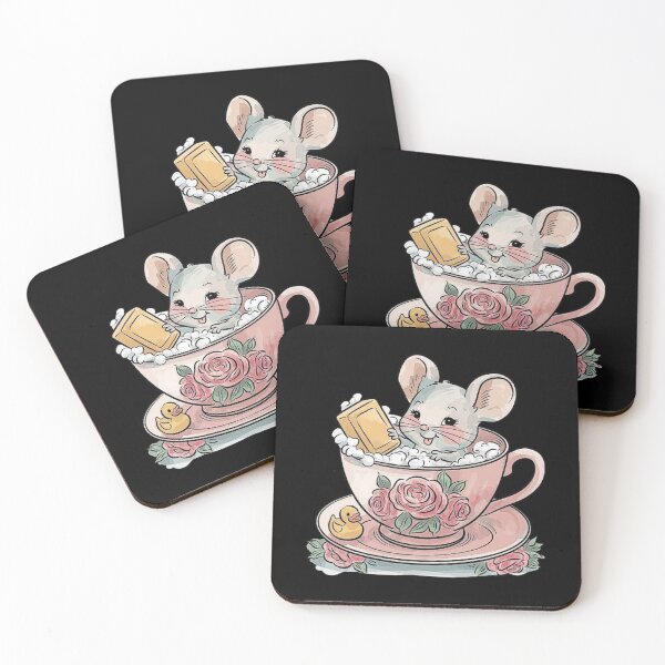 Item preview, Cute Mouse in Teacup Illustration for Whimsical Home Decor designed and sold by love3617.
