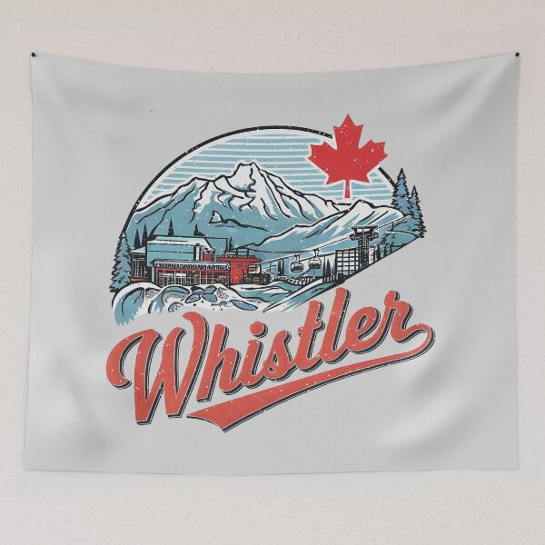 Item preview, Whistler BC Canada Retro Landscape Skiing Resort  designed and sold by HowToCanadian.