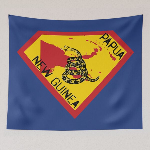 Item preview, PAPUA NEW GUINEA SHIELD - Freedom Is The Superpower - Gadsden Snake Flag - Dont Tread On Me SUPERHERO spellout design designed and sold by pelagio.