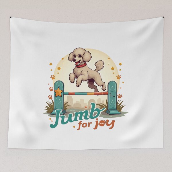 Item preview, Poodle Agility in Action - jumb for joy designed and sold by rayaARTs.