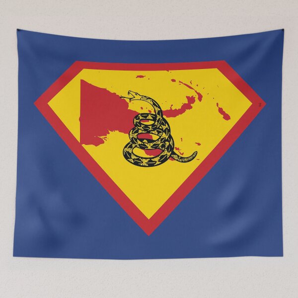 Item preview, PAPUA NEW GUINEA SHIELD - Freedom Is The Superpower - Gadsden Snake Flag - Dont Tread On Me SUPERHERO design designed and sold by pelagio.