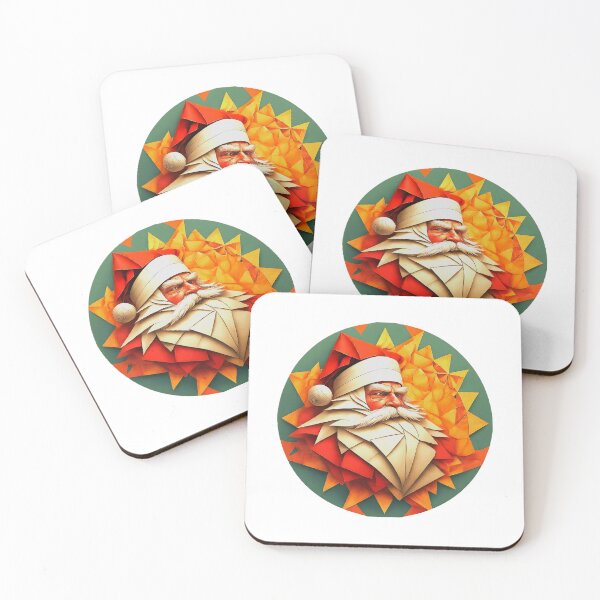 Item preview, Santa Claus Geometric Design , Holiday Festival , Unique Christmas Gift, Geometric Santa Art, Festive Santa designed and sold by Indyadizine.