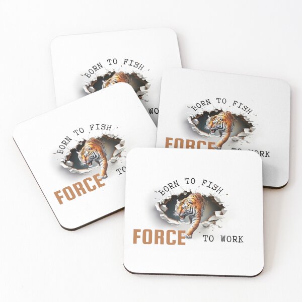 Item preview, Born to fish force to work 11 designed and sold by dtbus79.