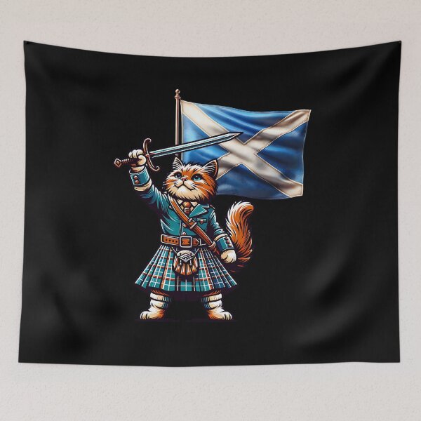 Item preview, Scottish cat with a sword. designed and sold by ReneMM.