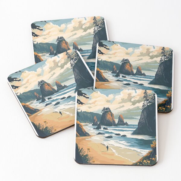 Item preview, Olympic National Park Coastal Artwork designed and sold by MisfitPrintsUs.