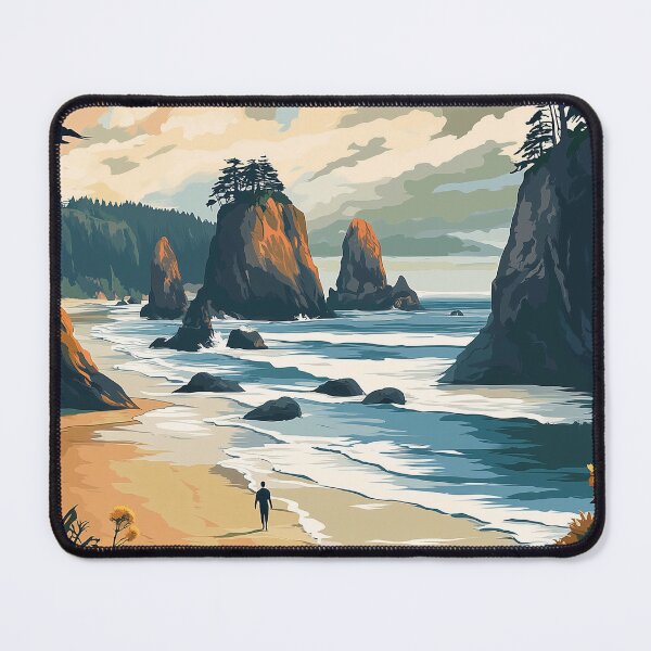 Item preview, Olympic National Park Coastal Artwork designed and sold by MisfitPrintsUs.