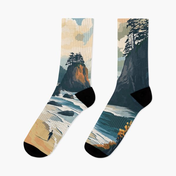 Item preview, Olympic National Park Coastal Artwork designed and sold by MisfitPrintsUs.