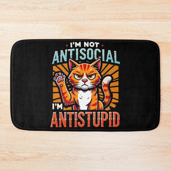 Item preview, Antisocial Antistupid Funny Grumpy Cat Design designed and sold by DrawHandArt.