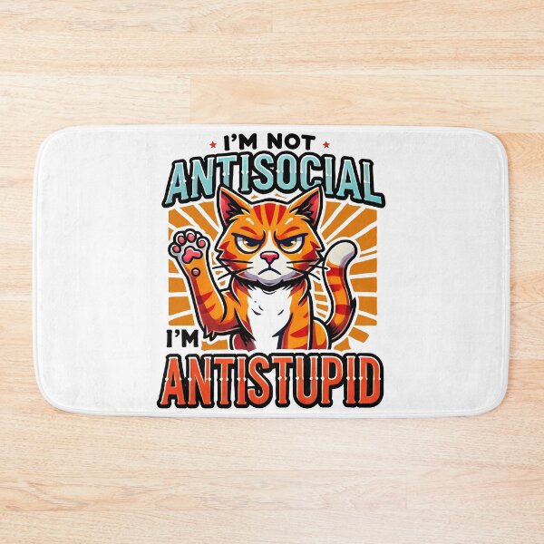 Item preview,  Antisocial Antistupid Funny Grumpy Cat Design designed and sold by DrawHandArt.