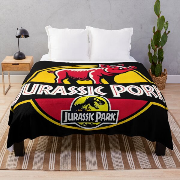Item preview, funny Jurassic Pork Funny Parody Logo Design designed and sold by DrawHandArt.