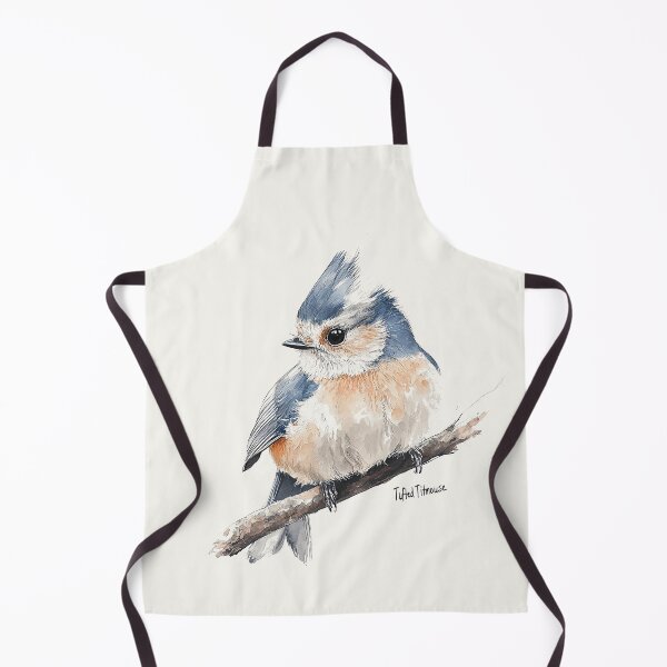 Item preview, Tufted Titmouse Watercolor Illustration on Branch designed and sold by Retro Travel Design.