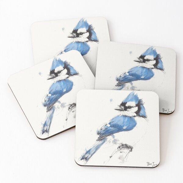 Item preview, Blue Jay Watercolor and Sketch Style Illustration designed and sold by Retro Travel Design.