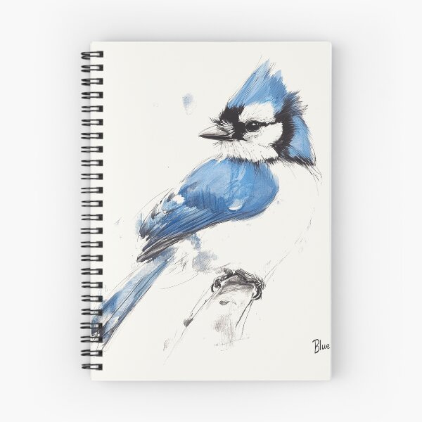 Item preview, Blue Jay Watercolor and Sketch Style Illustration designed and sold by Retro Travel Design.