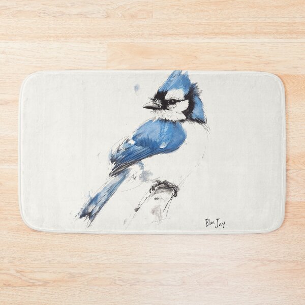 Item preview, Blue Jay Watercolor and Sketch Style Illustration designed and sold by Retro Travel Design.