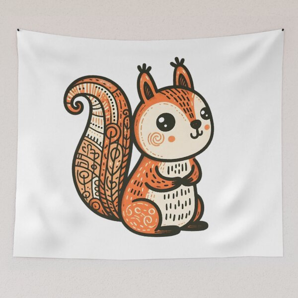 Item preview, Doodle Squirrel designed and sold by Delamoon.