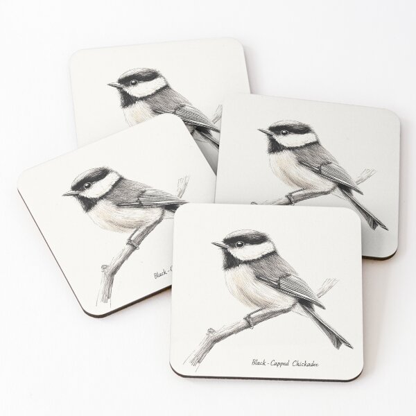 Item preview, Black-Capped Chickadee Illustration with Intricate Pencil Detailing designed and sold by Retro Travel Design.