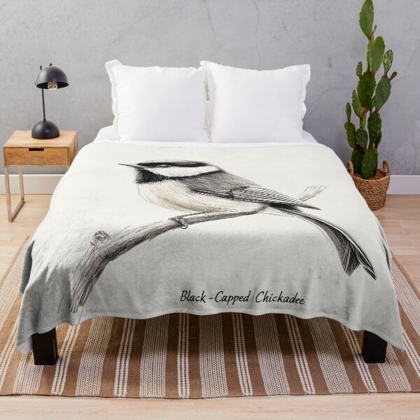 Item preview, Black-Capped Chickadee Illustration with Intricate Pencil Detailing designed and sold by Retro Travel Design.