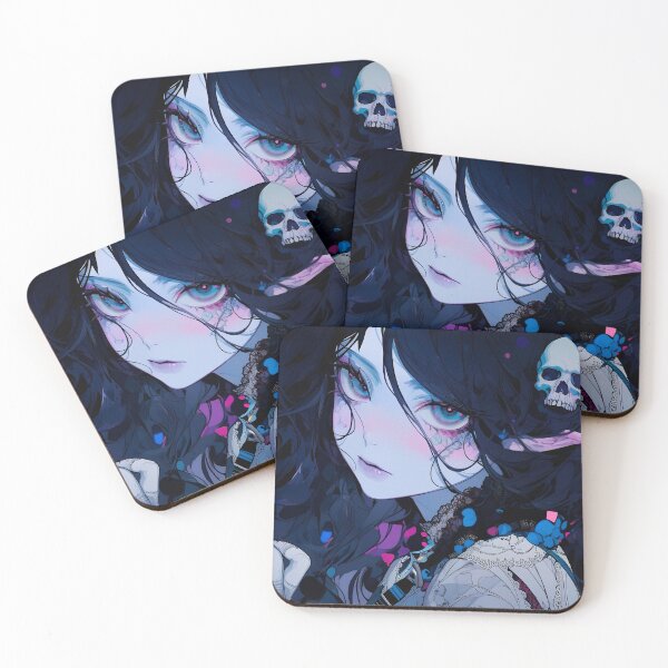 Item preview, Goth anime girl designed and sold by iWallGlow.