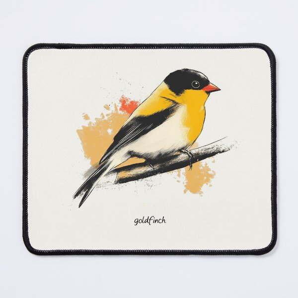 Item preview, American Goldfinch Illustration with Vibrant Splash Background designed and sold by Retro Travel Design.