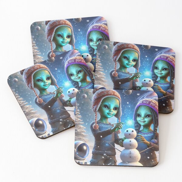 Item preview, Alien Kids Who Build Snowman designed and sold by Dogandesighn.