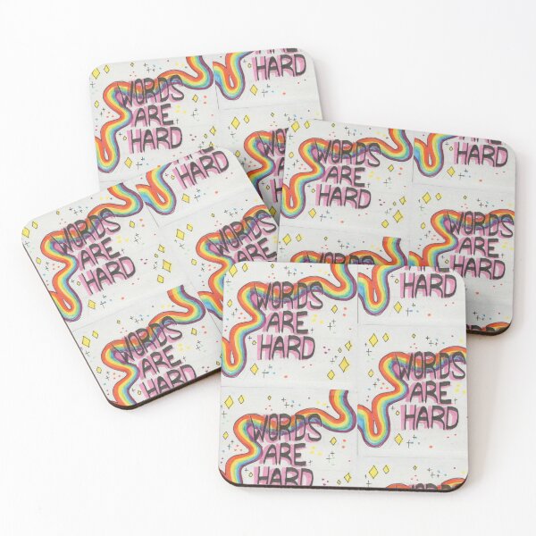 Item preview, words are hard designed and sold by FinnleyScribble.