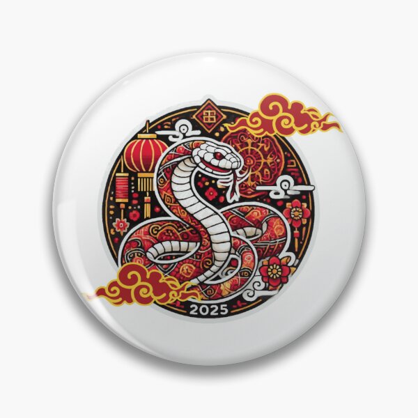 Item preview, Year Of The Snake Red and Yellow Chinese New Year 2025 designed and sold by DigiSudu.
