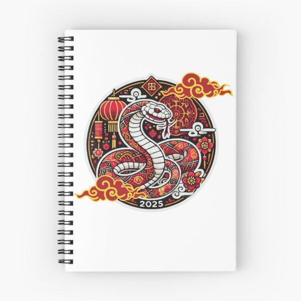 Item preview, Year Of The Snake Red and Yellow Chinese New Year 2025 designed and sold by DigiSudu.