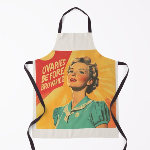 Item preview, Retro Feminist Poster - ‘Ovaries Before Brovaries’ Empowerment Art designed and sold by Retro Travel Design.