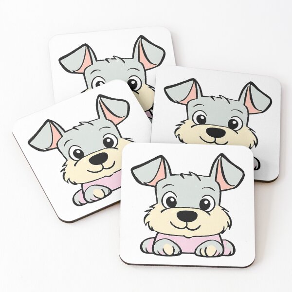 Artikelvorschau, Charmante Kawaii Schnauzer Kunst - entzückender und verspielter Welpe entworfen und verkauft von CuteAndAesthetic.