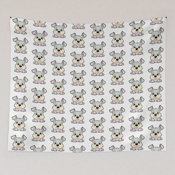 Item preview, Charming Kawaii Schnauzer Art - Adorable and Playful Pup designed and sold by CuteAndAesthetic.