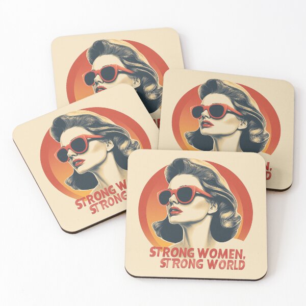 Item preview, Strong Women, Strong World - Retro Empowerment Poster designed and sold by Retro Travel Design.