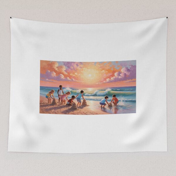 Item preview, Building sand castles at the beach with friends designed and sold by EtCreative.