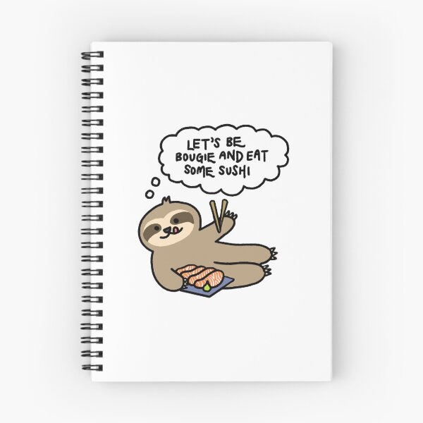 Item preview, Sloth with Salmon Sashimi Thinking Let’s Be Bougie and Eat Some Sushi designed and sold by bonniemamadraws.